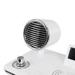 GLOBOSTAR® OLDY 76557 Μοντέρνο Επιτραπέζιο Φωτιστικό Γραφείου με Ασύρματη Φόρτιση 15W 3A, 5W Bluetooth Ηχείο & Ψηφιακό Ρολόι LED 3W 300lm 120° DC 5V με USB-C IP20 Ρυθμιζόμενο Λευκό CCT με Αφή 2700K/4500K/6000K Dimmable - Sanan SMD Chip - Λευκό - Μ13 x Π25 x Υ38cm - 2 Χρόνια Εγγύηση