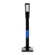 GLOBOSTAR® ZENTIME 76564 Μοντέρνο Επιτραπέζιο Φωτιστικό Γραφείου με Ασύρματη Φόρτιση 10W 2A & Ψηφιακό Ρολόι LED 3.5W 350lm 120° DC 5V με USB-C IP20 Ρυθμιζόμενο Λευκό CCT με Αφή 2700K/4500K/6000K Dimmable - Sanan SMD Chip - Μαύρο - Μ13 x Π25 x Υ50cm - 2 Χρόνια Εγγύηση