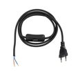 GLOBOSTAR® WHIP 77669 Μοντέρνο DIY Φωτιστικό με Υφασμάτινο Καλώδιο, Ντουί 1 x E27 & Διακόπτη On/Off AC 220-240V IP20 - Μαύρο - Μ140 x Π2.7 x Υ1.9cm