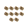 GLOBOSTAR® PIPEADAPT 79593 Μεταλλικός DIY Σύνδεσμος για Ολόπασους Σωλήνες Φωτιστικών - Μ1.3 x Π1.3 x Υ1.5cm - Πακέτο 10 Τεμαχίων