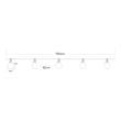 GLOBOSTAR® TWILIGHT 79667 Μοντέρνο Φωτιστικό Κήπου Γιρλάντα 7.7m με 15 Λάμπες & IR Ασύρματο Χειριστήριο LED 9W 810lm 360° DC 3.7V με Ενσωματωμένο Φωτοβολταϊκό Panel 5.5V 1.5W & Επαναφορτιζόμενη Μπαταρία Li-ion 3.7V 1x18650 2200mAh Αδιάβροχο IP65 Θερμό Λευκό 2700Κ Dimmable - Sanan SMD Chip - Μαύρο & Διάφανο - Μ770 x Π4 x Υ7cm - 2 Χρόνια Εγγύηση