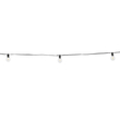 GLOBOSTAR® TWILIGHT 79667 Μοντέρνο Φωτιστικό Κήπου Γιρλάντα 7.7m με 15 Λάμπες & IR Ασύρματο Χειριστήριο LED 9W 810lm 360° DC 3.7V με Ενσωματωμένο Φωτοβολταϊκό Panel 5.5V 1.5W & Επαναφορτιζόμενη Μπαταρία Li-ion 3.7V 1x18650 2200mAh Αδιάβροχο IP65 Θερμό Λευκό 2700Κ Dimmable - Sanan SMD Chip - Μαύρο & Διάφανο - Μ770 x Π4 x Υ7cm - 2 Χρόνια Εγγύηση