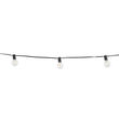 GLOBOSTAR® TWILIGHT 79669 Μοντέρνο Φωτιστικό Κήπου Γιρλάντα 14.5m με 50 Λάμπες LED 30W 2700lm 360° DC 3.7V με Ενσωματωμένο Φωτοβολταϊκό Panel 5.5V 5W & Επαναφορτιζόμενη Μπαταρία Li-ion 3.7V 3x18650 6600mAh Αδιάβροχο IP65 Θερμό Λευκό 2700Κ Dimmable - Sanan SMD Chip - Μαύρο & Διάφανο - Μ1450 x Π4 x Υ7cm - 2 Χρόνια Εγγύηση