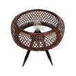 GloboStar® ZORION 999-0040 Vintage Επιτραπέζιο Φωτιστικό Πορτατίφ Μονόφωτο 1 x E27 IP20 Καφέ Ξύλο με Μαύρο Μέταλλο - Μ40 x Π40 x Υ43.5cm