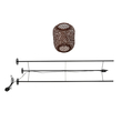 GloboStar® CURACAO 999-0041 Μοντέρνο Επιδαπέδιο Φωτιστικό Μονόφωτο 1 x E27 IP20 Μαύρο Μέταλλο με Καφέ Ξύλο - Μ30 x Π30 x Υ165cm