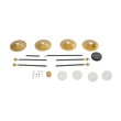 GloboStar® JOLIET 999-0044 Μοντέρνο Φωτιστικό Οροφής Πλέγμα Πολύφωτο 4 x G9 IP20 Μαύρο & Χρυσό Μέταλλο - Μ93 x Π20 x Υ106cm