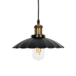 GLOBOSTAR® MARGI 999-0229 Vintage Κρεμαστό Φωτιστικό Οροφής με Ντουί 1 x E27 AC 220-240V IP20 - Μαύρο & Χρυσό - Μ26 x Π26 x Υ14cm