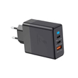 Αντάπτορας φόρτισης Fast Charge με 3 θύρες USB-A & Type-C - 120W - CX-180B - 271801 - Black