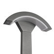 kelvo® GREMO KLV-101-0125 Μοντέρνο Φωτιστικό Κολωνάκι Κήπου LED 10W 1050lm 45° AC 220-240V Αδιάβροχο IP65 Θερμό Λευκό 2700K - Lumileds SMD Chip & TÜV SÜD Driver - Γκρι Ανθρακί Ματ - Μ29.5 x Π11.5 x Υ50cm - 5 Χρόνια Εγγύηση
