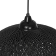 GLOBOSTAR® SOLEI 205-0005 Boho Κρεμαστό Φωτιστικό Οροφής με Ντουί 1 x E27 AC 220-240V IP20 - Μαύρο - M30 x Π30 x Υ35cm