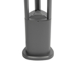 GLOBOSTAR® RODEMA 90545 Φωτιστικό Κολωνάκι Κήπου LED 15W 1500lm 60° AC 220-240V Αδιάβροχο IP65 Θερμό Λευκό 2700K - Γκρι Ανθρακί - Μ16.5 x Π16.5 x Υ60cm - 3 Χρόνια Εγγύηση