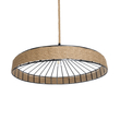 GLOBOSTAR® SAHARA 01416 Boho Κρεμαστό Φωτιστικό Οροφής με Ντουί 1 x E27 AC 220-240V IP20 - Μπεζ & Μαύρο - Μ80 x Π80 x Y25cm