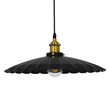GLOBOSTAR® MARGI 00982 Vintage Κρεμαστό Φωτιστικό Οροφής με Ντουί 1 x E27 AC 220-240V IP20 - Μαύρο & Χρυσό - Μ40 x Π40 x Y15cm