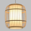 GLOBOSTAR® HIBISCUS 01633 Boho Κρεμαστό Φωτιστικό Οροφής με Ντουί 1 x E27 AC 220-240V IP20 - Μπεζ - Μ26 x Π26 x Y32cm