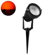 GLOBOSTAR® TREECOBO 75585 Φωτιστικό Σποτ για Φυτά - Δέντρα με Βάση Κήπου / Καρφωτό LED 10W 800lm 35° DC 12V Αδιάβροχο IP67 Κόκκινο Dimmable - Bridgelux COB Chip - Μαύρο - Μ6 x Π6 x Υ12.5cm - 2 Χρόνια Εγγύηση