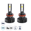 GLOBOSTAR® LEDKITF2 82027 Λάμπα H11 CANbus LED 30W/60W 3500lm/7000lm 360° DC 12-24V Αδιάβροχο IP65 Ψυχρό Λευκό 6000K - CREE COB Chip - Μ4 x Π4 x Υ6.6cm - Πακέτο 2 Τεμαχίων - 2 Χρόνια Εγγύηση