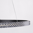 GLOBOSTAR® DIAMOND 61130 Μοντέρνο Κρεμαστό Φωτιστικό Οροφής LED 45W 5230lm 360° AC 220-240V IP20 Ρυθμιζόμενο Λευκό CCT με Χειριστήριο από 2700K έως 6000K Dimmable - Lumileds SMD Chip - Μαυρό Ματ - Μ60 x Π60 x Υ3cm - 3 Χρόνια Εγγύηση