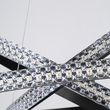GLOBOSTAR® DIAMOND TRIO 61138 Μοντέρνο Κρεμαστό Φωτιστικό Οροφής LED 120W 14723lm 360° AC 220-240V IP20 Ρυθμιζόμενο Λευκό CCT με Χειριστήριο από 2700K έως 6000K Dimmable - Lumileds SMD Chip - Μαύρο Ματ - Μ80 x Π80 x Υ80cm - 3 Χρόνια Εγγύηση
