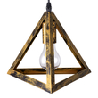 GLOBOSTAR® TRIANGLE 00619 Μοντέρνο Κρεμαστό Φωτιστικό Οροφής με Ντουί 3 x E27 AC 220-240V IP20 - Μπρούτζινο - Μ49 x Π49 x Y130cm