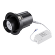 GLOBOSTAR® VIRGO-M 60309 Χωνευτό Κινούμενο Downlight Σποτ LED 12W 1500lm 36° AC 220-240V IP20 Θερμό Λευκό 2700K - Bridgelux COB Chip & TÜV SÜD Driver - Μαύρο Ματ - Μ11 x Π11 x Υ11.5cm / Q9.5cm - 5 Χρόνια Εγγύηση