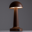 GloboStar® COCO 76513 Επαναφορτιζόμενο Επιτραπέζιο Φωτιστικό Πορτατίφ LED 1.5W 105lm 120° DC 5V IP44 Θερμό Λευκό 2700K Dimmable Καφέ Αλουμίνιο - Μ10 x Π10 x Υ22cm - 2 Xρόνια Εγγύηση