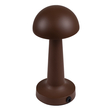 GloboStar® COCO 76513 Επαναφορτιζόμενο Επιτραπέζιο Φωτιστικό Πορτατίφ LED 1.5W 105lm 120° DC 5V IP44 Θερμό Λευκό 2700K Dimmable Καφέ Αλουμίνιο - Μ10 x Π10 x Υ22cm - 2 Xρόνια Εγγύηση