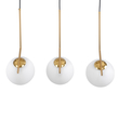GLOBOSTAR® MONROE 00955 Μοντέρνο Κρεμαστό Φωτιστικό Οροφής με Ντουί 3 x E27 AC 220-240V IP20 - Χρυσό & Λευκό - Μ74 x Π25 x Υ50cm