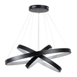GLOBOSTAR® NEMESIS TRIO 61170-DECO Μοντέρνο Κρεμαστό Φωτιστικό Οροφής LED 120W 14723lm 360° AC 220-240V IP20 Ρυθμιζόμενο Λευκό CCT με Χειριστήριο από 2700K έως 6000K Dimmable - Lumileds SMD Chip - Μαύρο Ματ - Μ80 x Π80 x Υ80cm - 3 Χρόνια Εγγύηση