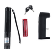 GloboStar® 78998 Φορητό Επαναφορτιζόμενο Laser Pointer 5mW Class 3 DOT Zoom με Extra Κεφαλή για Dot Effects με Μπαταρία 18650 Li-ion 4800mAh & Φορτιστή - UV 405nm Φ2.2 x Υ15cm
