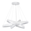 GLOBOSTAR® NEMESIS TRIO 61171-DECO Μοντέρνο Κρεμαστό Φωτιστικό Οροφής LED 120W 14723lm 360° AC 220-240V IP20 Ρυθμιζόμενο Λευκό CCT με Χειριστήριο από 2700K έως 6000K Dimmable - Lumileds SMD Chip - Λευκό Ματ - Μ80 x Π80 x Υ80cm - 3 Χρόνια Εγγύηση