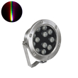 GLOBOSTAR® UNDERWATER-JERRY 90425 Υποβρύχιο Επιφανειακό Σποτ για Σιντριβάνια/Πισίνες LED 12W 1020lm 30° DC 24V Αδιάβροχο IP68 RGBW DMX512 Dimmable - Ανοξείδωτο Ατσάλι 304 - Μ14.5 x Π7 x Υ19cm - 3 Χρόνια Εγγύηση
