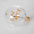 GLOBOSTAR® KISS ME 99257 Λάμπα E27 G125 LED 4W 340lm 360° AC 220-240V IP20 Ultra Θερμό Λευκό 2200K Dimmable - Filament Chip - Διάφανο - Μ12.5 x Π12.5 x Υ18cm - 3 Χρόνια Εγγύηση