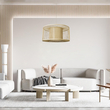 GLOBOSTAR® HIBISCUS 01936 Boho Κρεμαστό Φωτιστικό Οροφής με Ντουί 1 x E27 AC 220-240V IP20 - Μπεζ - Μ80 x Π80 x Υ38cm