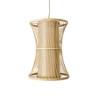 GLOBOSTAR® HIBISCUS 01932 Boho Κρεμαστό Φωτιστικό Οροφής με Ντουί 1 x E27 AC 220-240V IP20 - Μπεζ - Μ30 x Π30 x Υ40cm