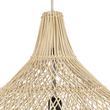 GLOBOSTAR® ADEJE 02210 Boho Κρεμαστό Φωτιστικό Οροφής με Ντουί 1 x E27 AC 220-240V IP20 - Μπεζ - Μ60 x Π60 x Υ60cm
