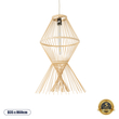 GLOBOSTAR® YOSHI 01928 Boho Κρεμαστό Φωτιστικό Οροφής με Ντουί 1 x E27 AC 220-240V IP20 - Μπεζ - Μ35 x Π35 x Υ60cm