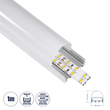 GloboStar® SURFACEPENDANT-PROFILE 70870-1M Προφίλ Αλουμινίου - Βάση & Ψύκτρα Ταινίας LED με Λευκό Γαλακτερό Κάλυμμα - Επιφανειακή & Κρεμαστή Χρήση - Πατητό Κάλυμμα - Ασημί - 1 Μέτρα - Μ100 x Π4.5 x Υ4.2cm