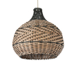 GLOBOSTAR® SEYCHELLES 01948 Boho Κρεμαστό Φωτιστικό Οροφής με Ντουί 1 x E27 AC 220-240V IP20 - Καφέ & Λαδί - Μ40 x Π40 x Υ40cm