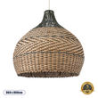 GLOBOSTAR® SEYCHELLES 01949 Boho Κρεμαστό Φωτιστικό Οροφής με Ντουί 1 x E27 AC 220-240V IP20 - Καφέ & Λαδί - Μ60 x Π60 x Υ60cm
