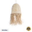 GLOBOSTAR® AREMBEPE 02178 Boho Κρεμαστό Φωτιστικό Οροφής με Ντουί 1 x E27 AC 220-240V IP20 - Μπεζ - Μ34 x Π34 x Υ70cm