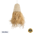 GLOBOSTAR® LETA 02189 Boho Κρεμαστό Φωτιστικό Οροφής με Ντουί 1 x E27 AC 220-240V IP20 - Μπεζ - Μ34 x Π34 x Υ70cm