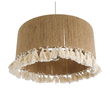GLOBOSTAR® PUERTORICO 02094 Boho Κρεμαστό Φωτιστικό Οροφής με Ντουί 1 x E27 AC 220-240V IP20 - Μπεζ & Λευκό - Μ50 x Π50 x Υ27cm