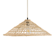 GLOBOSTAR® KAIA 02346 Boho Κρεμαστό Φωτιστικό Οροφής με Ντουί 1 x E27 AC 220-240V IP20 - Μπεζ - Μ60 x Π60 x Υ20cm