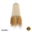 GLOBOSTAR® LETA 02171 Boho Κρεμαστό Φωτιστικό Οροφής με Ντουί 1 x E27 AC 220-240V IP20 - Μπεζ - Μ50 x Π50 x Υ150cm