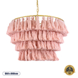 GLOBOSTAR® MISSOULA 02090 Boho Κρεμαστό Φωτιστικό Οροφής με Ντουί 1 x E27 AC 220-240V IP20 - Ροζ & Χρυσό - Μ60 x Π60 x Υ40cm