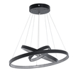 GLOBOSTAR® DIAMOND TRIO 61523-DECO Μοντέρνο Κρεμαστό Φωτιστικό Οροφής LED 100W 11200lm 360° AC 220-240V IP20 Ρυθμιζόμενο Λευκό CCT με Χειριστήριο από 2700K έως 6000K Dimmable - Lumileds SMD Chip - Μαύρο Ματ - Μ90 x Π90 x Υ90cm - 3 Χρόνια Εγγύηση