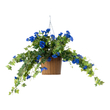 GloboStar® Artificial Garden MORNING GLORY HANGING PLANT 20636 Τεχνητό Κρεμαστό Διακοσμητικό Φυτό Ορτανσίας Y55cm