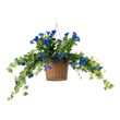 GloboStar® Artificial Garden MORNING GLORY HANGING PLANT 20636 Τεχνητό Κρεμαστό Διακοσμητικό Φυτό Ορτανσίας Y55cm