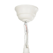 GLOBOSTAR® ENGLAND 202-0014 Vintage Κρεμαστό Φωτιστικό Οροφής με Ντουί 1 x E27 AC 220-240V IP44 - Λευκό - Μ20 x Π20 x Υ35cm