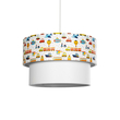 GLOBOSTAR® TRAIN 204-0009 Παιδικό Κρεμαστό Φωτιστικό Οροφής με Ντουί 1 x E27 AC 220-240V IP20 - Πολύχρωμο - Μ30 x Π30 x Υ24cm
